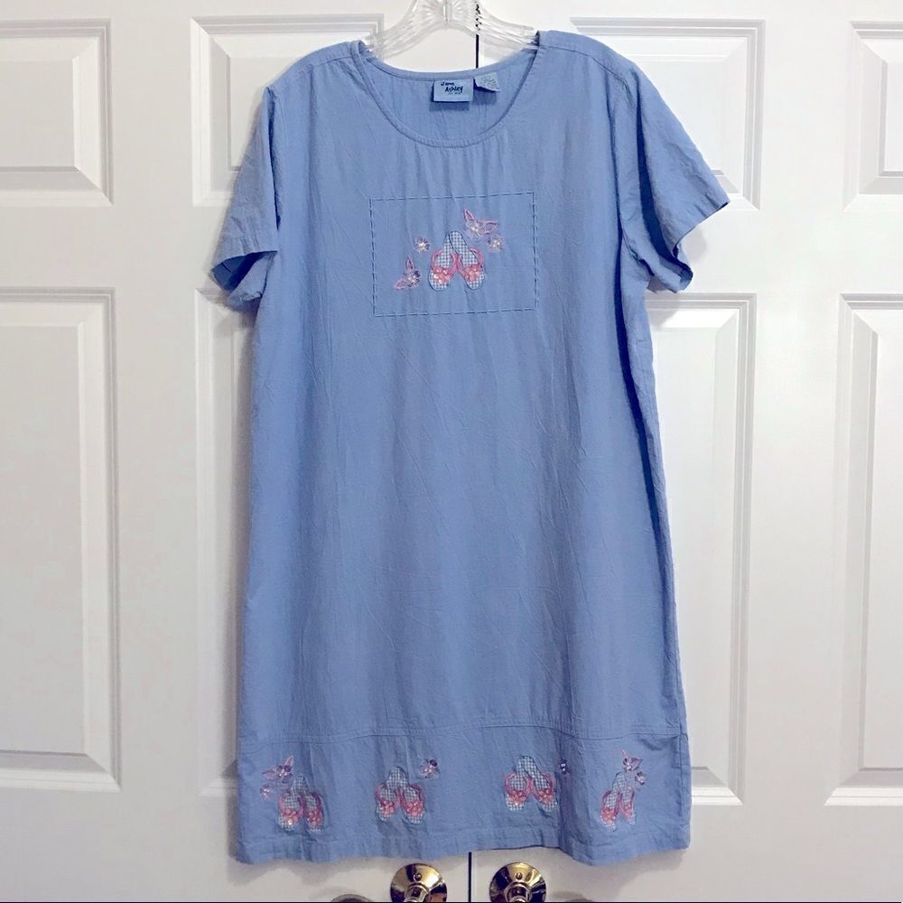VINTAGE 1979 Jane Ashley Chambray Dress